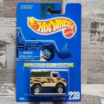 1991 Hot Wheels #239 Mercedes-Benz UNIMOG Blue Card VTG Metal Diecast  - £5.48 GBP