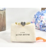 Alexis Bittar Solanales Sapphire Crystal Heart Macrame Cuff Bangle Brace... - $182.66