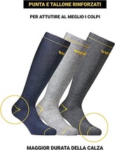 3 Paire De Chaussettes Hautes Homme Travail Longues Verst Coton Brossé T... - £9.36 GBP