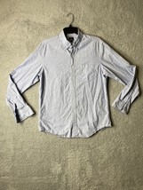 J. Crew Shirt Mens Large Cotton long sleeve blue denim look - £12.61 GBP