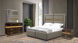 Modern Brown 4-Pc King Bedroom Set - £3,520.66 GBP