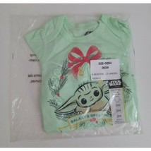 New Disney Star Wars Baby Yoda Galaxys Greetings Lt Green Body Suit Size... - $184.50 MXN
