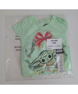 New Disney Star Wars Baby Yoda Galaxys Greetings Lt Green Body Suit Size... - $13.52 CAD