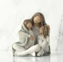 Cozy Close Together Figure Sculpture Hand Painting Willow Tree By Susan Lordy - £124.04 GBP