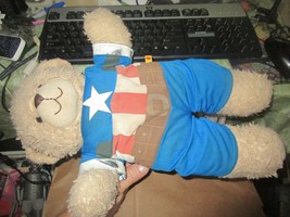 Build a Bear Plush Bear with Captain America Uniform Outfit - £7.58 GBP