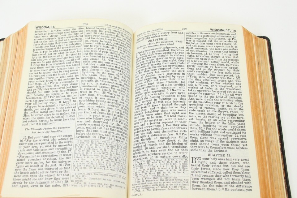 Holy Bible Saint Joseph New Catholic Edition Illustrated 1962 Black Leather Item image 15