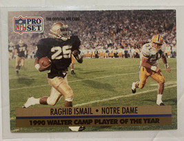 Raghib Ismail Rc 1991 Pro Set #36 Rocket Ismail Notre Dame Rookie Card - £8.20 GBP