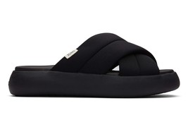 Toms Alpargata Mallow Crossover Black Sandals Size 7 New With Box - £52.18 GBP