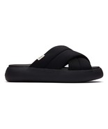 TOMS ALPARGATA MALLOW CROSSOVER BLACK SANDALS SIZE 7 NEW WITH BOX - £51.46 GBP