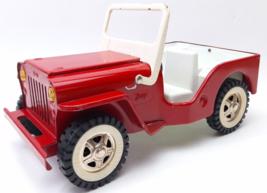 Vintage Red TONKA JEEP - Pressed Steel - 10&quot; Made In Canada - £45.93 GBP