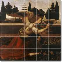 Leonardo Da Vinci Angel Painting Ceramic Tile Mural P05436 - £195.56 GBP+