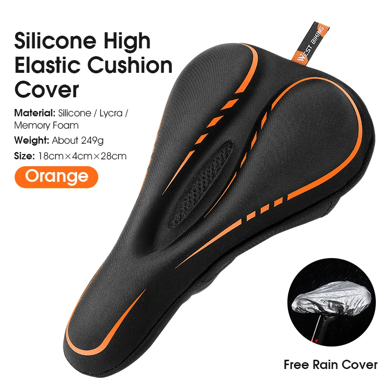 WEST BI Bike Seat Cover  Gel Padded Bicycle Saddle Cover Comfortable Memory Foam - £99.68 GBP