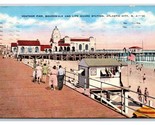 Ventnor Pier and Boardwalk Atlantic CIty New Jersey NJ Linen Postcard W11 - $2.92