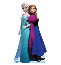 Elsa and Anna Disney&#39;s Frozen Lifesize Standup Standee Cardboard  CutOut Prop - £39.77 GBP