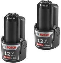 12V Max Lithium-Ion 2-Pack Bosch Bat414-2Pk Ah Batteries. - £72.95 GBP