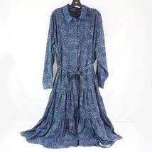 Kobi Halperin Montana Leopard Dress In Sea Blue Multi - Women&#39;s Size XXL - $276.00