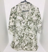 Vintage NO FEAR Button Up Short Sleeve Shirt Tropical Hawaiian Mens XL USA Made - £15.74 GBP