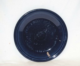 Vintage Style Unmarked Fiestaware Cobalt Blue 10-1/2&quot; Dinner Plate Large Heavy - £13.97 GBP