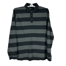 Arrow Men&#39;s Long Sleeved Striped Collared Polo Shirt Size L Tall - £16.13 GBP