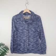 Loveappella | Navy Marled Cowl Neck Sweater, womens size medium - $24.19