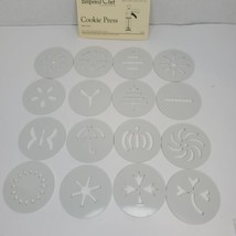 The Pampered Chef Cookie Press #1525 Replacement Parts 16 Piece Disks Discs - £12.16 GBP