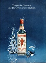 1981 Beefeater Gin Crystal Christmas Tree Balls Vintage Print Ad Bar Wall Art - £8.48 GBP