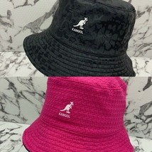 Kangol Hot Pink | Black Embossed Reversible Bucket Hat - £95.92 GBP