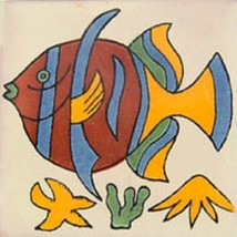 Mexican Tiles "White Clownfish" - $220.00