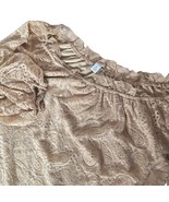 Cato Women&#39;s Gilded Glam Blouse Top Size Small Burlap Brown Bell Sleeve ... - $459.83 MXN