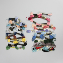 DMC Cross Stitch Embroidery Thread Floss Mixed Lot 30 Blue Pink Red Green - $18.14