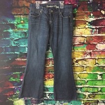 Womens AMERICAN EAGLE Real Flare Size 4 Reg Blue Jeans - £11.40 GBP