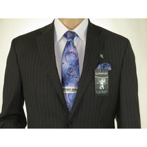 Men RALPH LAUREN Suit Wool Blend Two Button Classic Pinstripe Formal 0151 Gray image 7