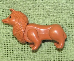 Vintage Little People Collie Dog 1974 Tan Pet Farm Animal Puppy Hong Kong Toy - £4.94 GBP