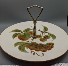 Stangl Orchard Song Tidbit Serving Plate Signed Vintage  USA Handpainted 10&quot;W - £14.94 GBP