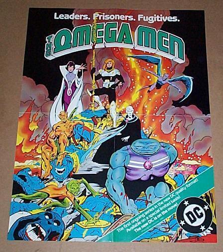 Original 1982 DC Comics The Omega Men 1 comic book cover art promo poster:1980's - $21.11