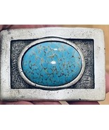 Sterling Silver And Spiderweb Turquoise Belt Buckle Men’s Large Cabochon - $4,101.73 MXN