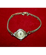 Gorgeous Working Goldtone Windup Bulova Pierced Bracelet Woman&#39;s Wrist W... - $260.00