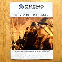 2017-2018 OKEMO Mountain Resort Ski Trail Map Ludlow Vermont - £6.34 GBP