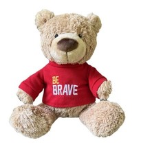 Gund Teddy Bear Plush Be Brave Encouraging Red Shirt Stuffed Animal Toy 12” Gift - £10.27 GBP