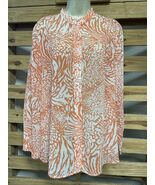 Draper&#39;s and Damon&#39;s Long Sleeve Transparent Blouse Woman&#39;s Size L KG JD - $272.62 MXN