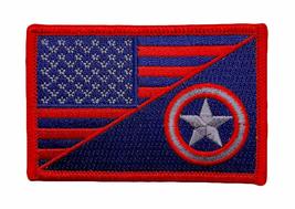 Subdued USA Flag Captain America Shield Patch [3.0 X 2.0 - Iron on Sew on -MC1] - £5.34 GBP