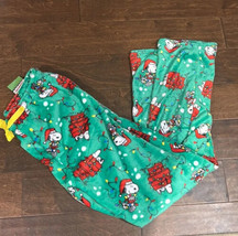 Snoopy Men’s Pajama Pants Christmas Lights  Gifts New Sz M Green - £23.08 GBP