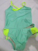 NWT Girls Gap Kids Neon Green Yellow 2pc Swimsuit Size L (10) - £15.52 GBP