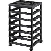 Black Top Large Capacity Rolling Scrapbook Organizer Cart, 6-Tier Storage - $121.99
