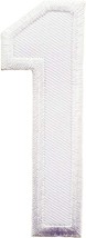 3 INCH White Number 1 Patches Appliques Fabric Decorating for Hat Cap Polo  - $19.57