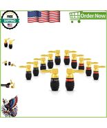 Deadbolt Right-Angle Banana Plugs - 24K Gold Speaker Connectors for Home... - $867.58 MXN