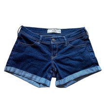 Hollister Midi Short Womens Size 3 W26 Blue Jean Short Shorts Cuffed - £7.86 GBP