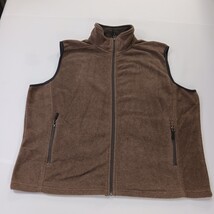 Stillwater Supply Co. Fleece Vest Jacket Men's Brown Mock Neck Full Zip Size XL image 9