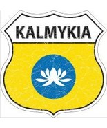 Kalmykia Highway Shield Novelty Metal Magnet HSM-294 - £11.95 GBP