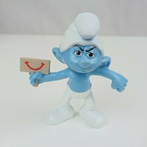 2013 Peyo Smurfs 2 Movie Grouchy 3&quot; Collectible McDonald&#39;s Toy - £6.94 GBP